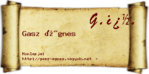 Gasz Ágnes névjegykártya